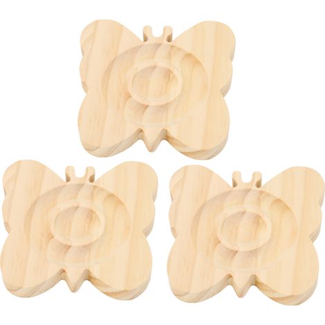 Lot en bois massif de 3 plateaux de présentation pour bracelets, perles et bijoux, décoratif et lisse (1/5)