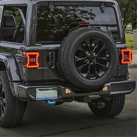 Luz reflectora del parachoques trasero para Jeep Wrangler JL 2018-2023, luz antiniebla trasera, intermitentes y luces de freno, edición 0710 (1/4)