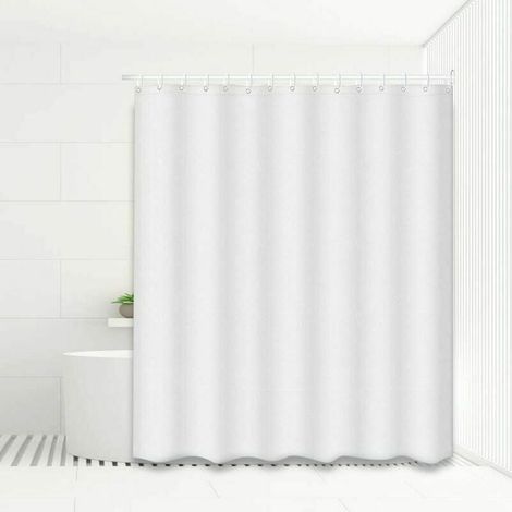 Rideau de douche anti-moisissure,rideau de douche en polyester pour salle de bain,lavable,imperméable,avec anneaux de fixation à la barre de douche ,80 x 180 cm (1/5)