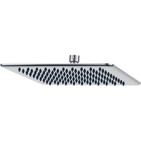 ERCOS Solo Soffione Doccia A Muro Quadrato Acciaio Inox 25 cm