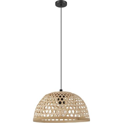 Pendant la lumière naturelle Ø37cm Claverdon noir H: 110cm (1/3)