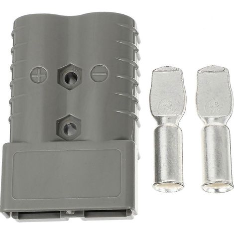 Connecteur extérieur premium 350 A 600 V pour alimentation CC, caravane solaire, 2 contacts (gris)-Grey (1/3)