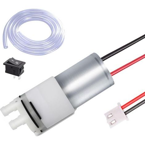 DC 12V 370 Mini Pompe auto-amorçante Eau à Membrane à Vide électrique Micro pour Machine à thé AquariumWater Cooling(Avec bornes pré-câblées) (1/5)