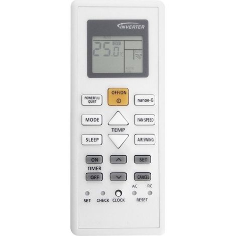 Ersetzen Sie die Fernbedienung A75C10600 für die Klimaanlage durch die Fernbedienung A75C10600 für die Klimaanlage. (1/2)