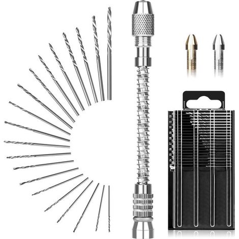 21-teiliges Mini-Bohrer-Set von Master, Mikrobohrer von 0,3 bis 1,6 mm, Bohrer für Heimwerkerarbeiten, Schmuck, Holz und Harz (1/5)
