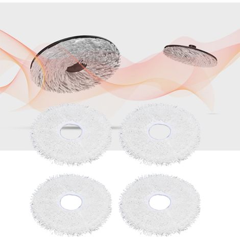 4er-Set Ersatz-Mikrofaser-Wischpads für den DEEBOT X1 Saugroboter – kompatibel, waschbar, saugfähig, schwarz (1/5)