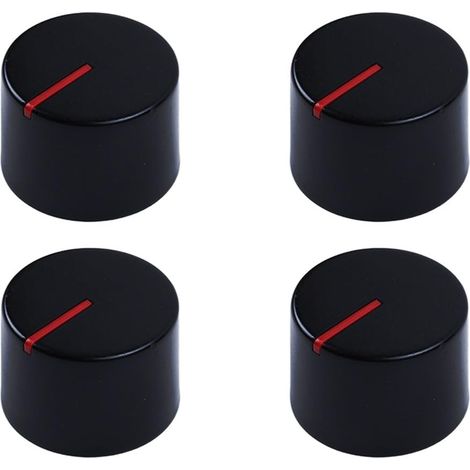 Quatre boutons de cuisinière, de 6 mm de diamètre, convenant à la quasi-totalité des cuisinières, fours et plaques de cuisson à gaz. (1/5)