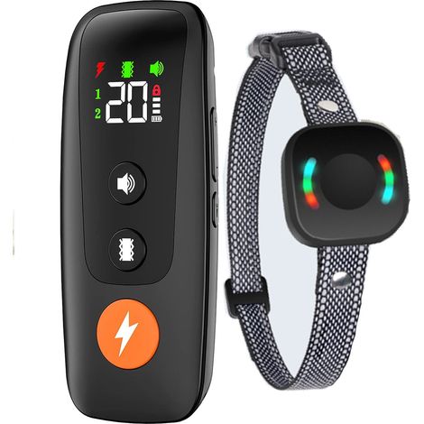Collar Adiestramiento Perros con Mando, Anti Ladridos y Mordeduras, Diseño Ergonómico Ajustable – Ideal para Educación Canina en Hogar (1/5)