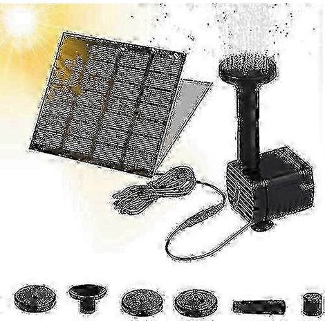 Pompe à bassin solaire avec batterie intégrée, 4 styles de fontaine, adaptée à une utilisation extérieure, haute qualité.