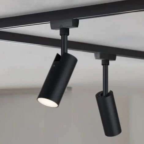 Paulmann 955.92 URail LED Schienenspot Tubo Einzelspot 150lm 4W 3000K dimmbar 230V Schwarz matt (1/5)