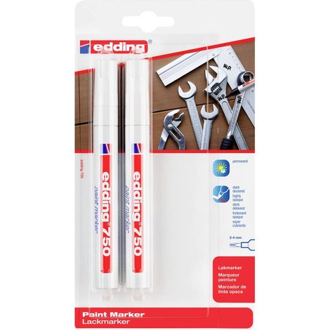 Edding 750 marcatori vernice bianco opaco (1/5)