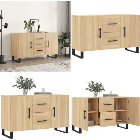 Credenza Rovere Sonoma 100x36x60 cm in Legno Multistrato - Credenza moderna - Credenza in legno multistrato