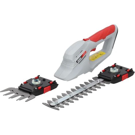 Cisaille à Gazon et Taille-haie sans Fil 7,2 V, 2 en 1, Batterie 2000 mAh, Lame Gazon 10 cm, Lame Taille-haie 20 cm, Coupe 8 mm, autonomie env. 70 Min (1/5)