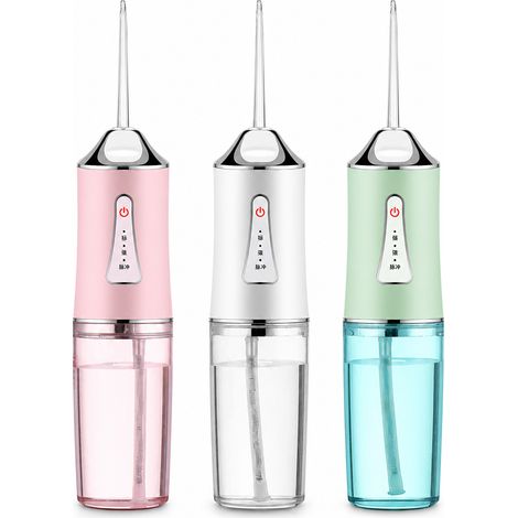 Hydropulseur Dentaire Électrique Rechargeable Portable, Réservoir 230 ml, IPX7, Blanc, 1 Canule (1/5)