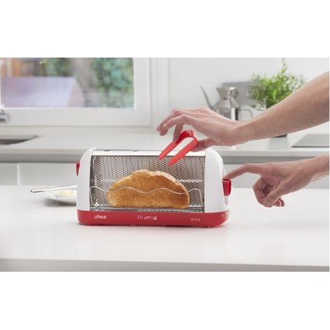 Tostador Plano Ufesa TT7963 Activa 600W 2 Tubos Cuarzo y Temporizador