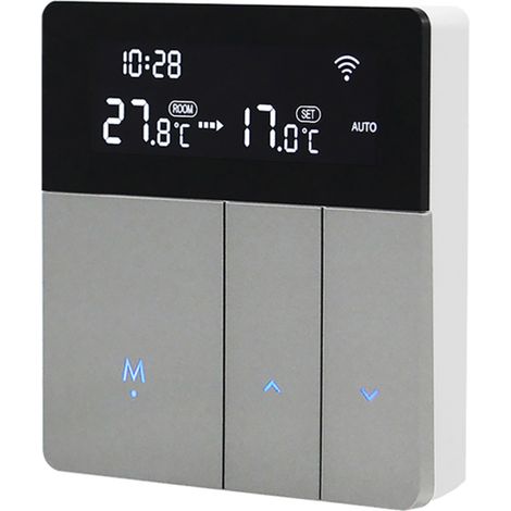 Thermostat intelligent WiFi Tuya i8HGA avec réglage automatique de la luminosité du rétroéclairage, mode Présence/Absence, application mobile et commande vocale compatible avec Google Home. (1/5)