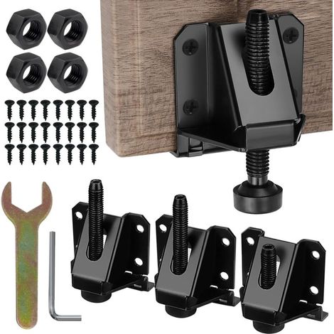 4 STK Schwerlast Möbelfüße Nivellierer MöBel Leveler Einstellbare FüßE Set mit Schrauben Nivellierfüße für Schrank Tische Regale Schwarz