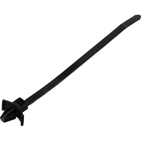 TRU COMPONENTS TC-13030704 TC-WM-130-4.8-UVB-B Kabelbinder 130 mm 4.8 mm Schwarz mit Flügelverschlus