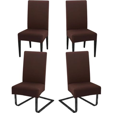 Dining chair covers, removable and washable chair covers for dining room, wedding, hotel, kitchen, party, ceremony, cafe, set of 4