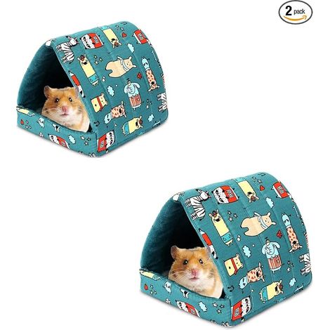 House for Guinea Pigs, Small Animals Sleeping Winter Cabin, Warm Cave Beds Small Cozy House for Hamsters and Guinea Pigs (1/5)
