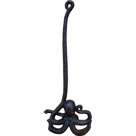 Octopus Loo Roll Holder in Cast Iron (1/5)