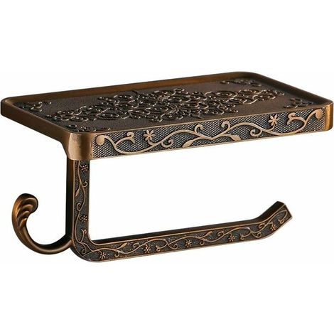 Derouleur Papier Toilette Porte Papier toilette Mural Support Papier Toilettes Couleur Porte-Papier Toilette Porte Bronze D'or (1/3)