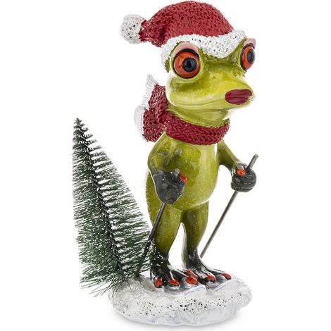 Univers Froschfigur aus mehrfarbigem Kunststoff, 14,5 x 8 x 7 cm (1/5)