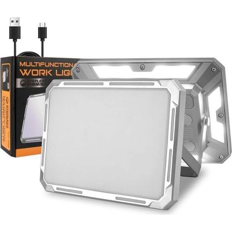 50W Rechargeable LED Floodlight, Portable 116 LED Work Light, Battery Operated LED Floodlight with USB/Magnetic Connection (1/4)