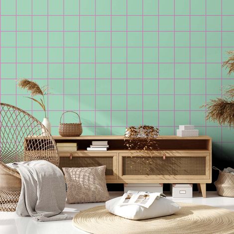 Papier peint carreaux menthe papier peint (1/4)