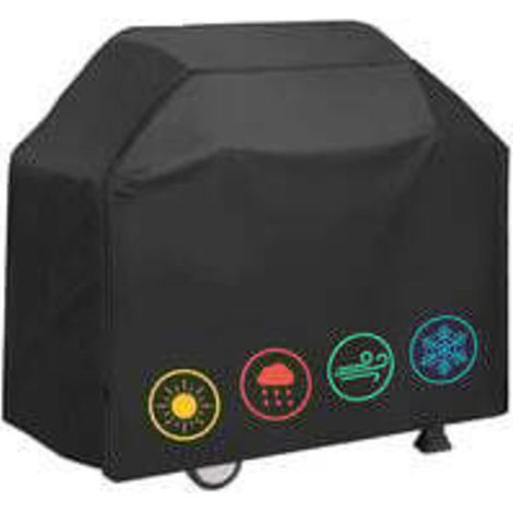 Housse Barbecue Exterieur, 210D Oxford Housse Barbecue, Couverture de Grill Anti-Vent/Anti-UV/Anti-l'eau/Anti-l'Humidité/Antipoussière, Fits Most Grills, avec Sac de Rangement, 145 x 61 x 117cm