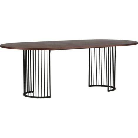 Table à Manger Ovale "Hamneskär" 220cm Noyer (1/5)