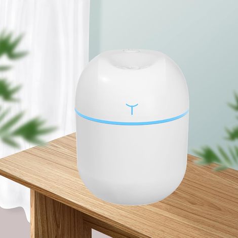 220-ml-USB-Luftbefeuchter, Mini-Luftbefeuchter für Schlafzimmer, Büro und Reisen, leise, mit LED-Nachtlicht