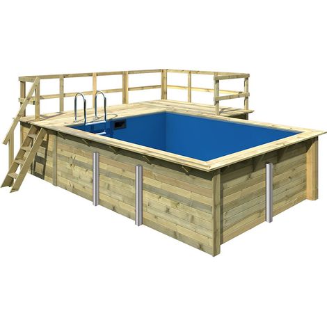 Pool Rechteck Größe 2 KDI inkl.Filter kl. und Terrasse B