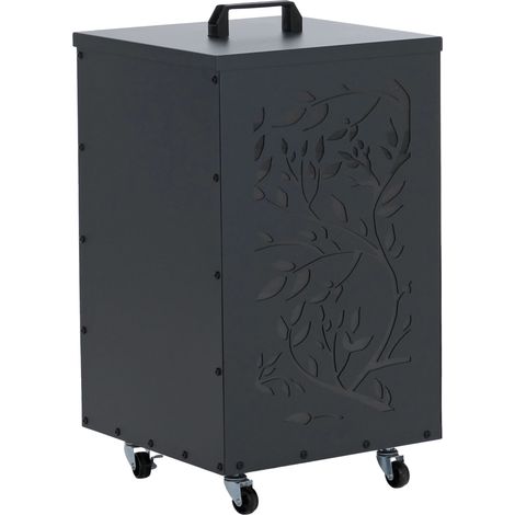 [NUNCA USADO] Contenedor de pellets HHG-254 Ranken, caja de almacenamiento para pellets, ideal por ejemplo para pienso para animales, con ruedas, 64 x 36 x 36 cm, antracita (1/5)