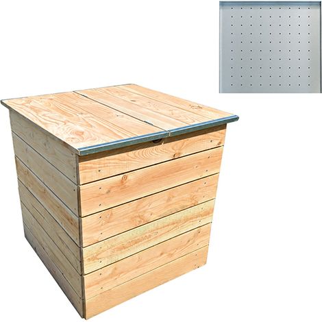 Composteur bois 400 litres - 790 x 610 mm - Grille anti rongeur - C090022-C090022G (1/5)