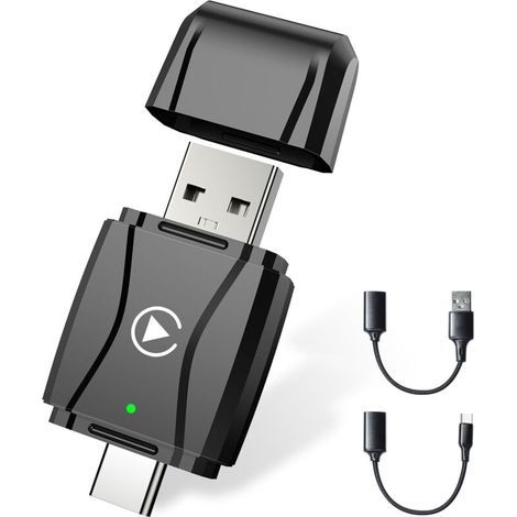 Wireless CarPlay Adapter for iPhone, Convert Wired to Wireless, Plug & Play with Type-C/USB, Compatible with Cars from 2016 onwards and iOS 10+ (1/4)