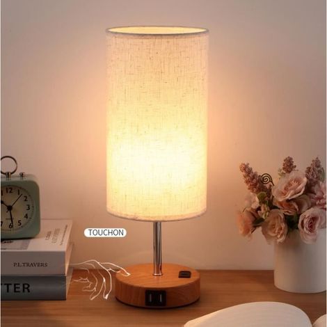 Lampada da scrivania - ZGEER - Moderna - Tessuto - LED - Ricarica USB-C (1/4)