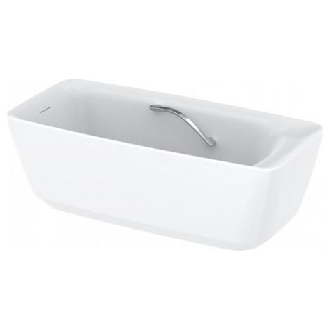Baignoire flottante, carrée autoportante avec poignée de baignoire