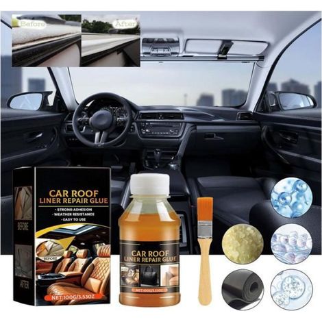 100g Colle de réparation, Ciel de toit voiture, Adhérence forte, Garnitures siège, Intérieur extérieur (1/5)