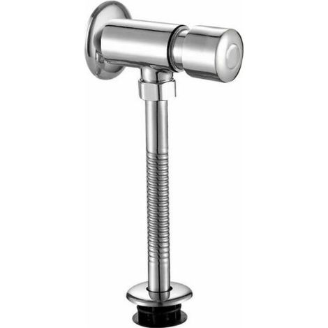 Urinoir Robinet de Chasse Urinoir Urinoir Robinet de Chasse Chrome Mur Monté Type de Bouton Placard Exposé Retard Manuel Arrêt Automatique pour Salle De Bains WC E58q09oDQA (1/5)