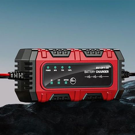 Erhaltungsstromladegerät – Automatisches 6V/12V-Batterieladegerät/Starter für Motorräder, Boote, Wohnmobile, LKWs, Rasenmäher, Golfwagen, Fahrräder und Bootsausrüstung (1/5)