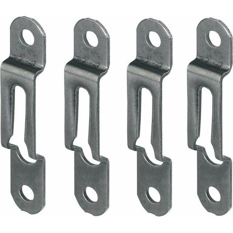 4x ferrure d'assemblage acier bronze épaisseur bois 17mm x largeur 13mm attache fixation support tableau cadre meuble lit équerre plinthe (1/3)