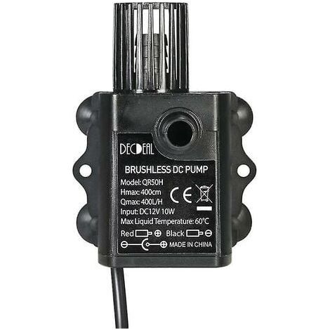 Dc 12v 400l/h Mini pompe de circulation d'eau froide à moteur solaire sans balais ultra-silencieux (1/2)