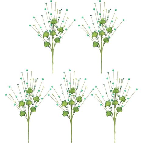 Lot de 5 compositions florales artificielles en tissu pour vitrine de magasin et décorations de fête de patrick (1/5)