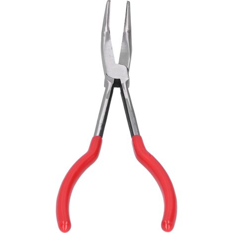 Pince à bec long incurvé 90°, outil multifonction de bijouterie, pince de précision pour création et réparation de bijoux, acier durable, pointe courbée, usage professionnel. (1/5)