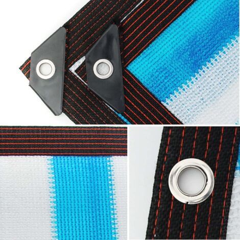 Vela de sombra de 2 x 3 m, 85% de protección solar, lona de malla con ojales, vela de sombra resistente, red de sombra para pérgola, patio, jardín. (1/4)