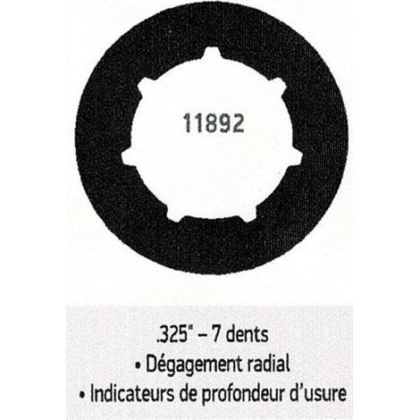 Pignon d'entrainement à bague flottante 11892 OREGON (1/2)
