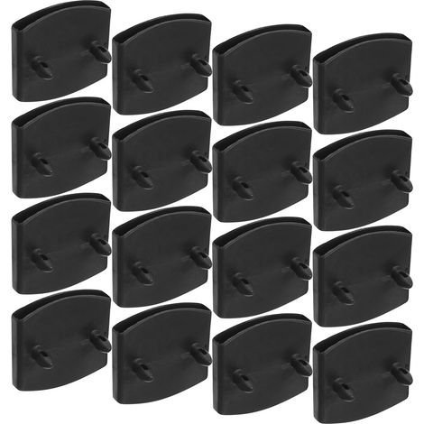 Supports D'embouts de Lattes de Lit Noir en Plastique 20 Pièces (1/5)