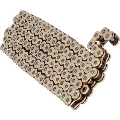 Chaîne de transmission à joints toriques dorés 520 x 120, compatible avec quads, motos, motocross, motos de route, pas de 520, 120 maillons. (1/5)