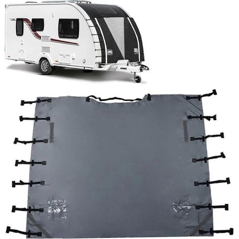 Auvent pour camping-car - Résistant aux déchirures et respirant, 220 cm x 175 cm, gris (1/5)
